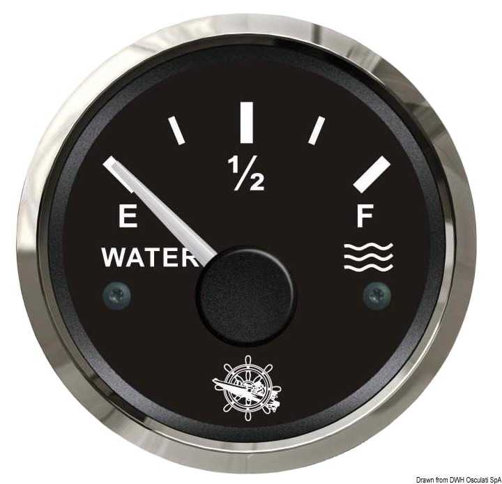 Vetus WASTW - Indicateur BLANC Niveau D'eaux Usées 12/24V 52mm VETUS