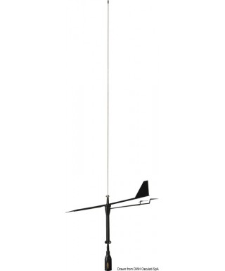 Antenne SUPERGAIN VHF par Glomex Black Swan 850mm